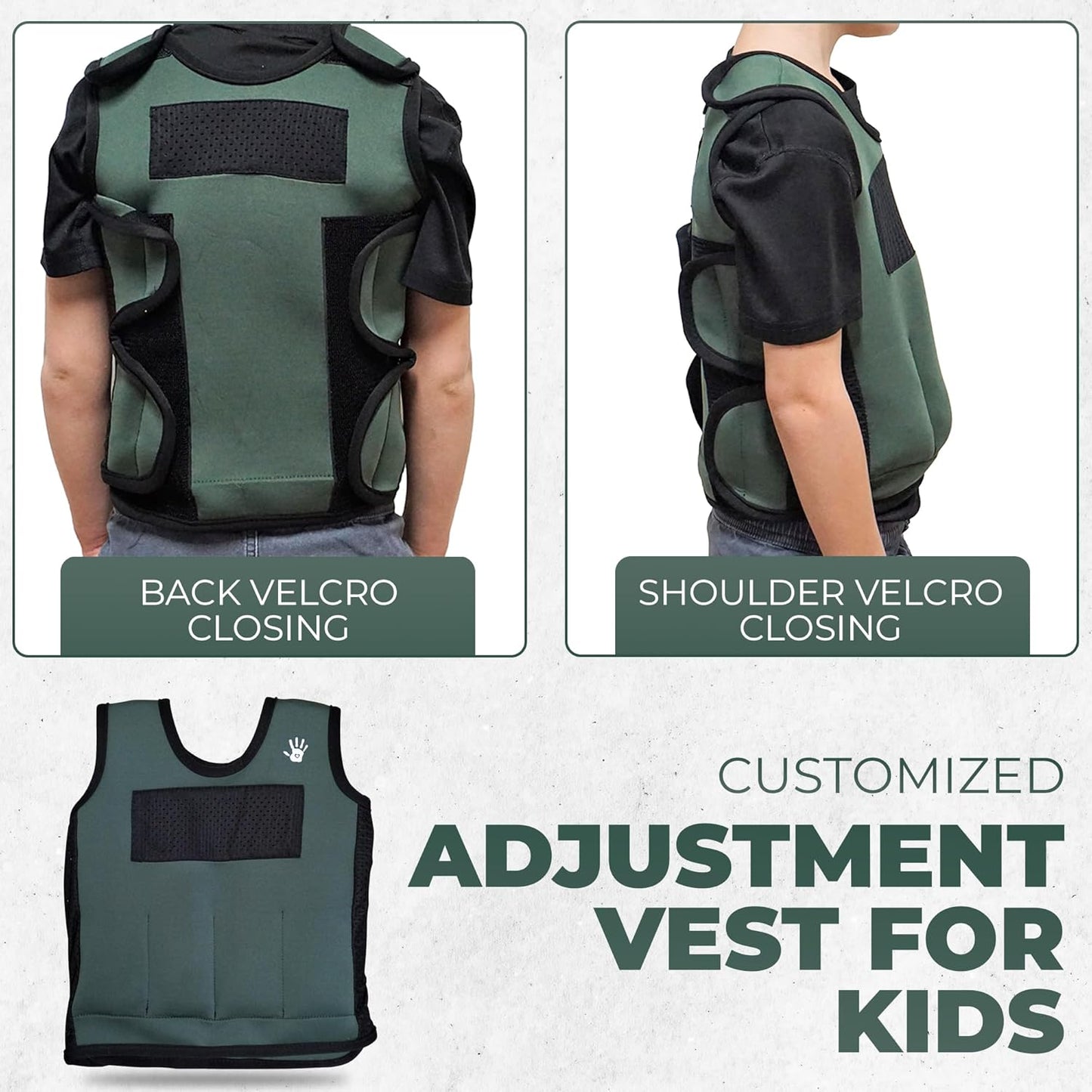 Kids Weighted Compression Vest - Adjustable Sensory Support Tool