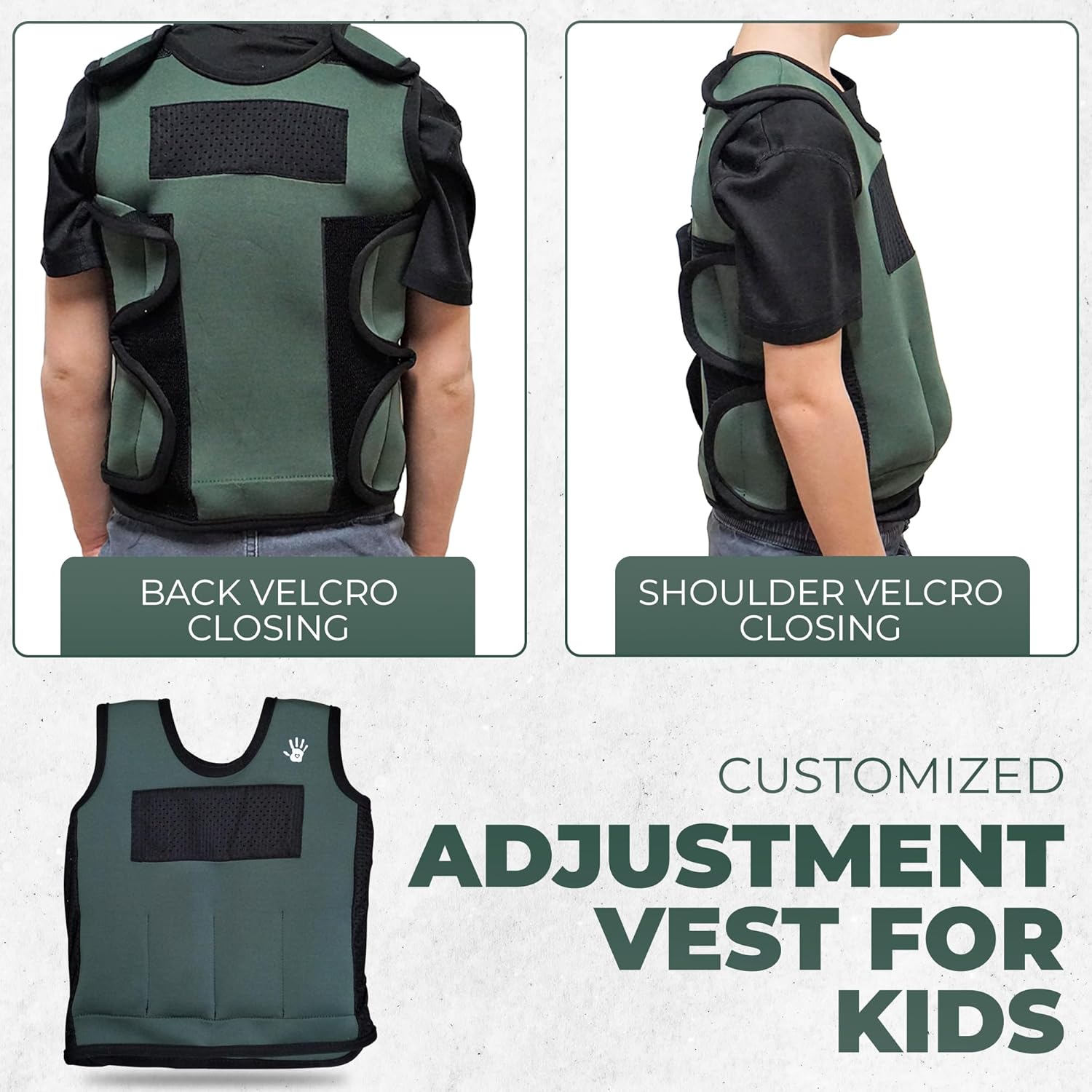 Kids Weighted Compression Vest - Adjustable Sensory Support Tool