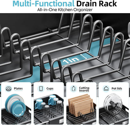 Extendable Dish Drying Rack for Small Kitchen Counters