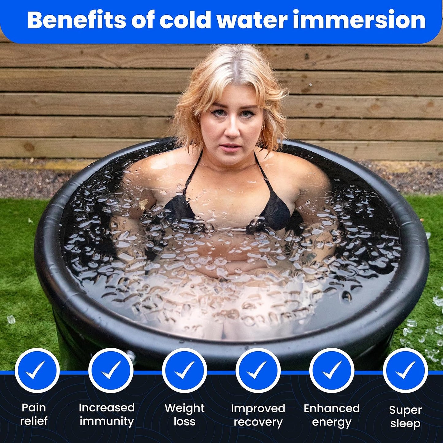 Premium Ice Bath Tub with Cover - 88 or 116 Gallon Cold Plunge