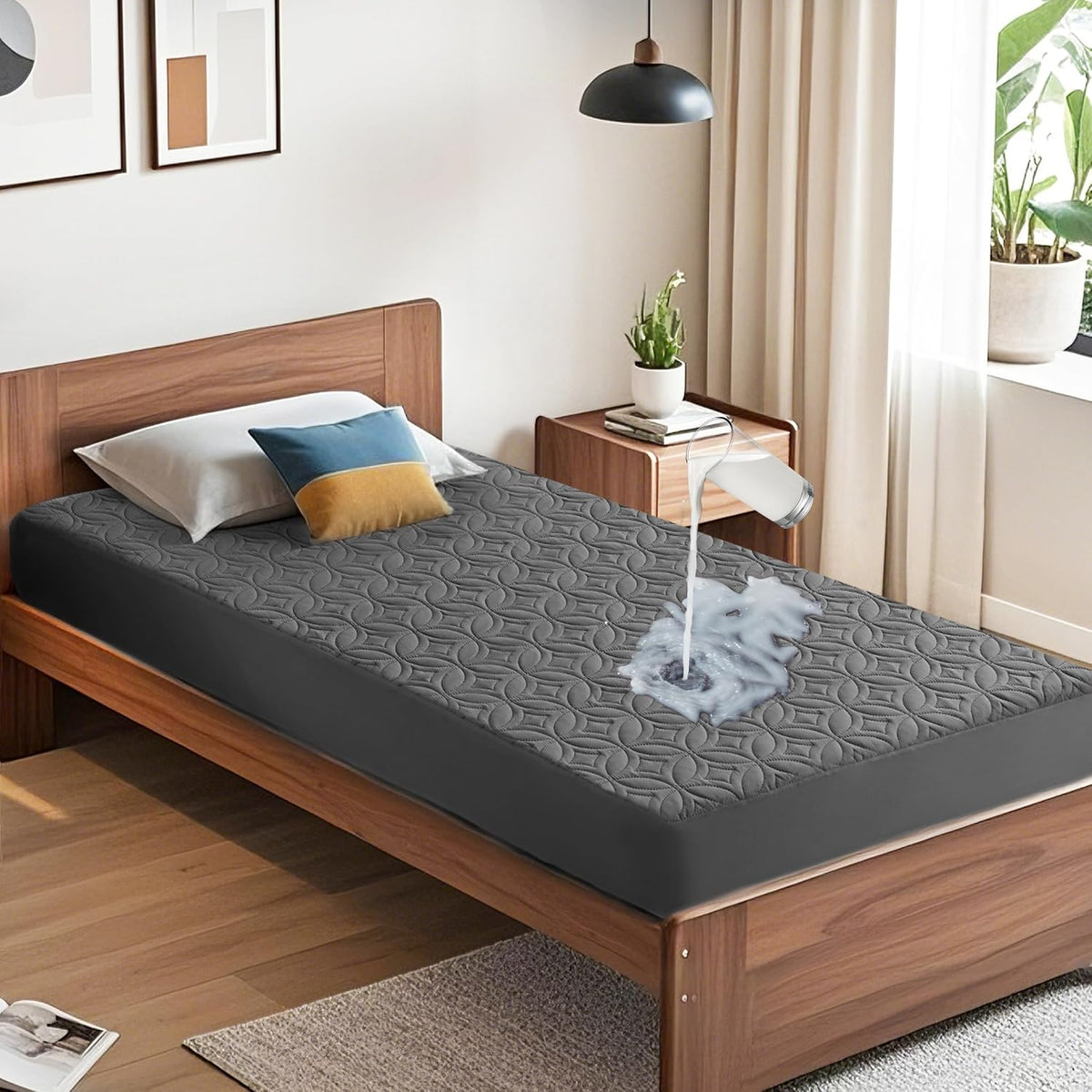 DreamGuard Queen Waterproof Mattress Protector - Silent & Soft
