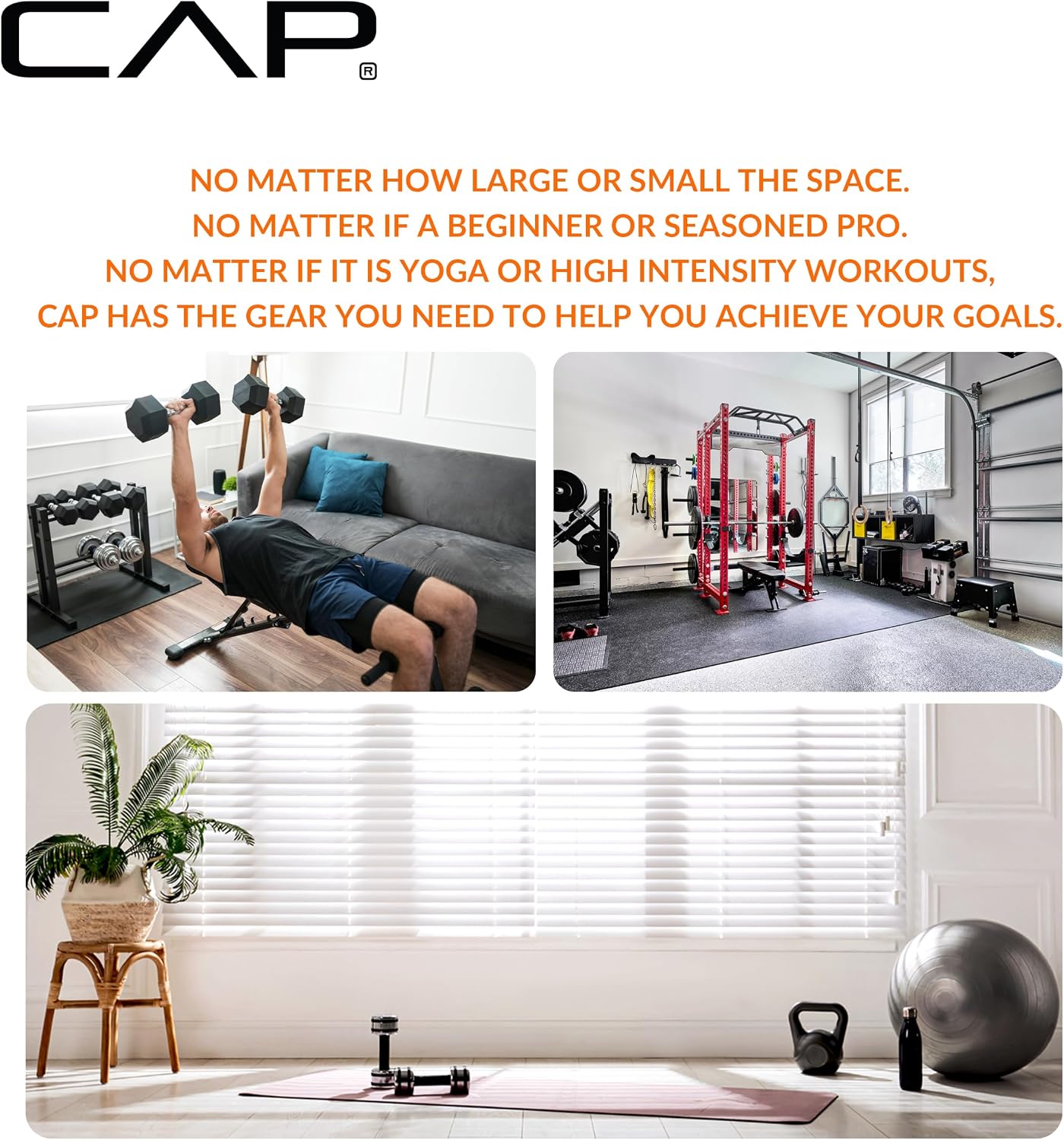 Premium 1/2-Inch High Density Exercise Yoga Mat with Strap