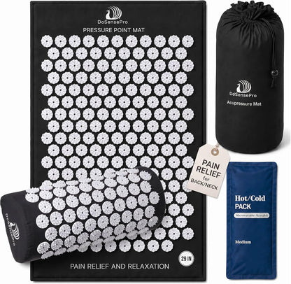Acupressure Mat & Pillow Set with Hot/Cold Pack - 4-in-1