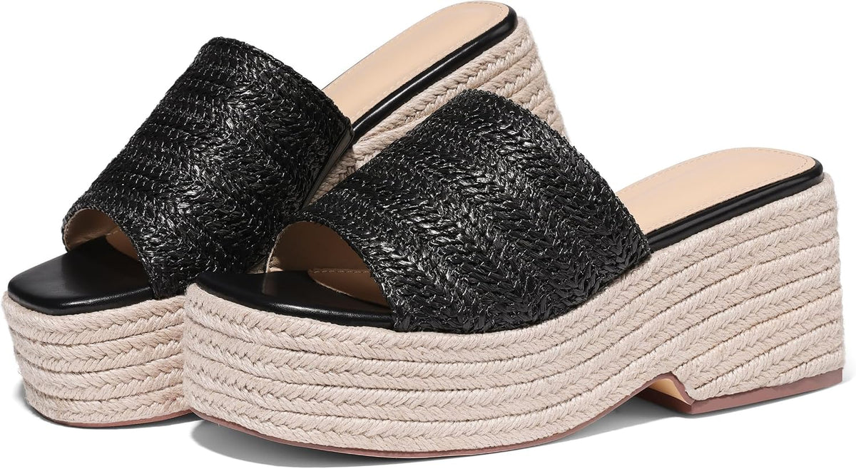 Platform Espadrille Wedge Sandals for Women | Bohemian Slides