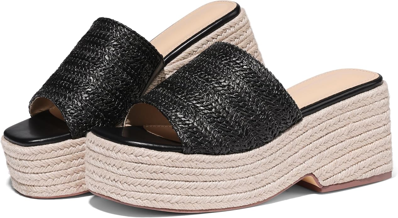 Platform Espadrille Wedge Sandals for Women | Bohemian Slides
