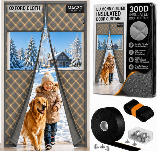 Magnetic Thermal Insulated Door Curtain - Climate Control