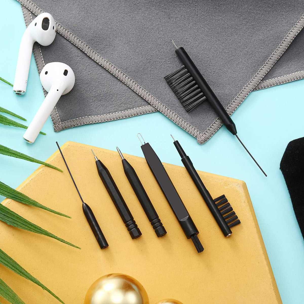 7-Piece Hearing Aid Cleaning Kit with Magnet Pick & Brush