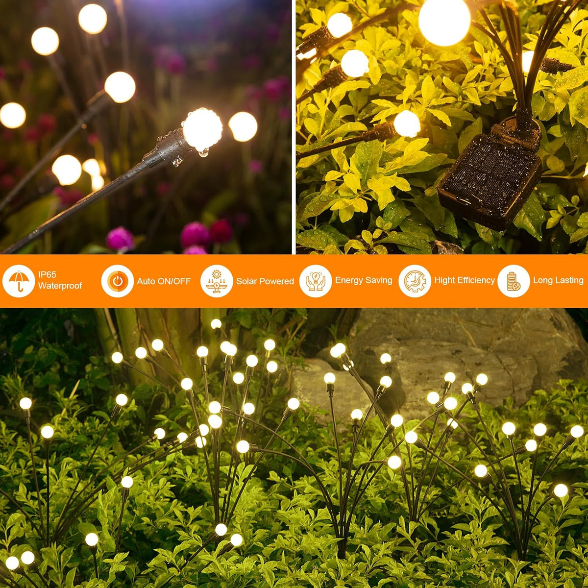 Solar Garden Fairy Lights – LED Outdoor String Lights 4-Pack