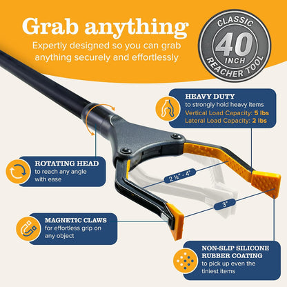 Premium Folding Grabber Reacher Tool – 26 to 48 inch Options