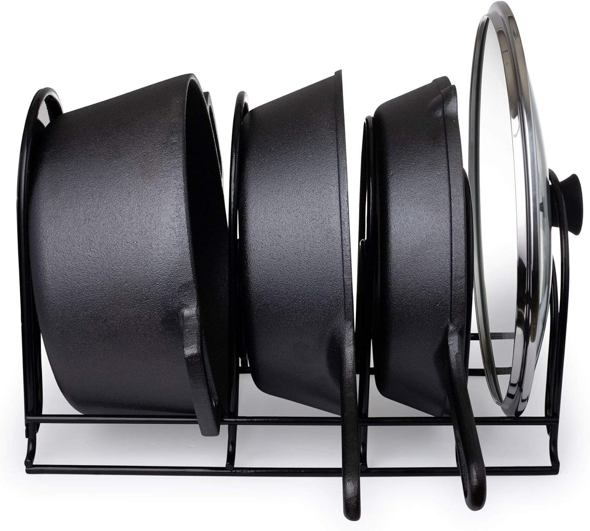 5-Tier Cast Iron Pan Organizer Rack – Extra Large & Adjustable