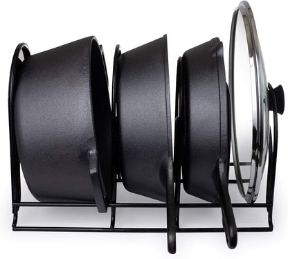 5-Tier Cast Iron Pan Organizer Rack – Extra Large & Adjustable
