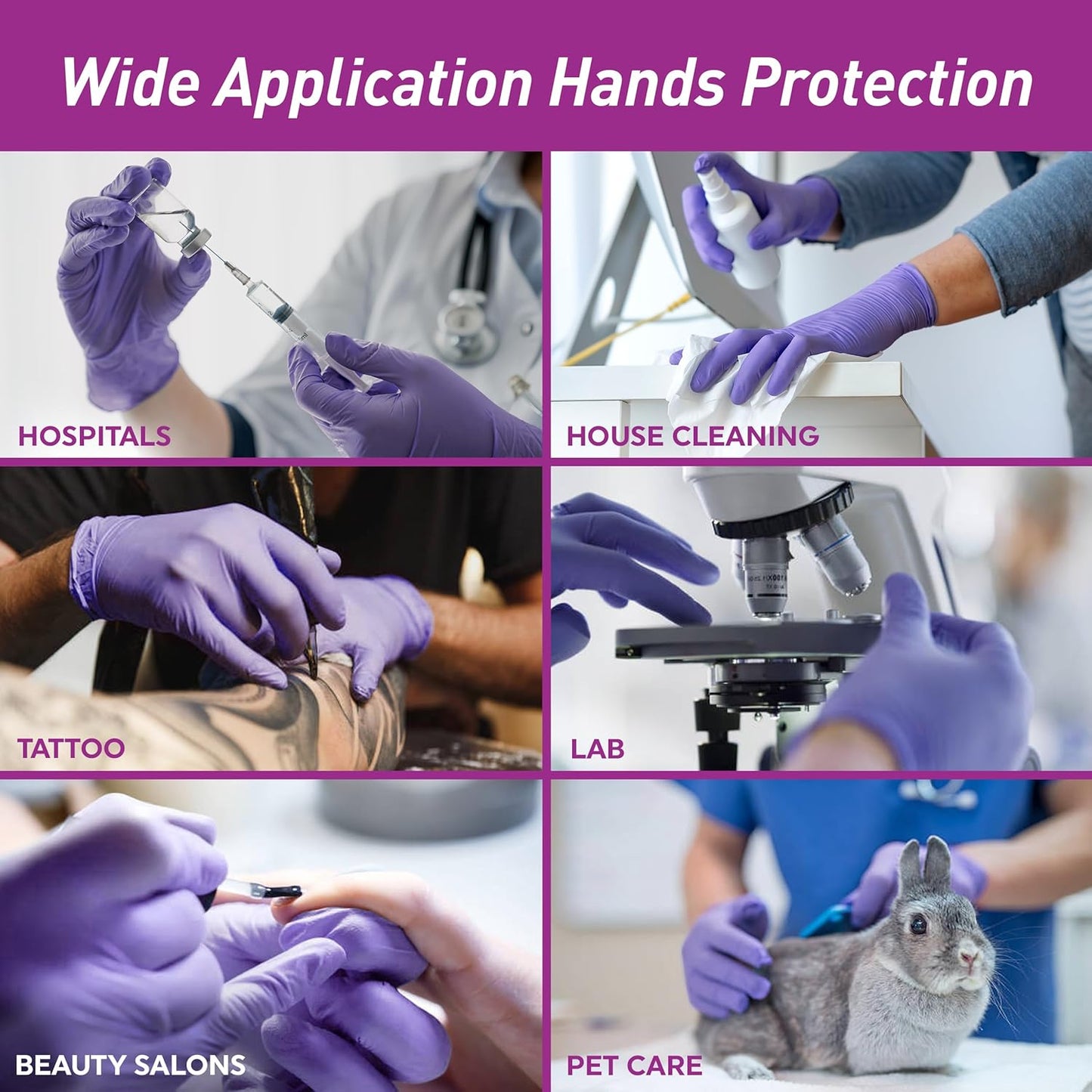 Premium Powder-Free Nitrile Exam Gloves | Pack of 100 or 1000