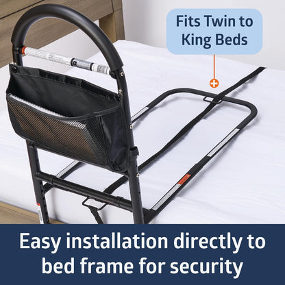 Adjustable Bed Assist Bar with Storage Bag