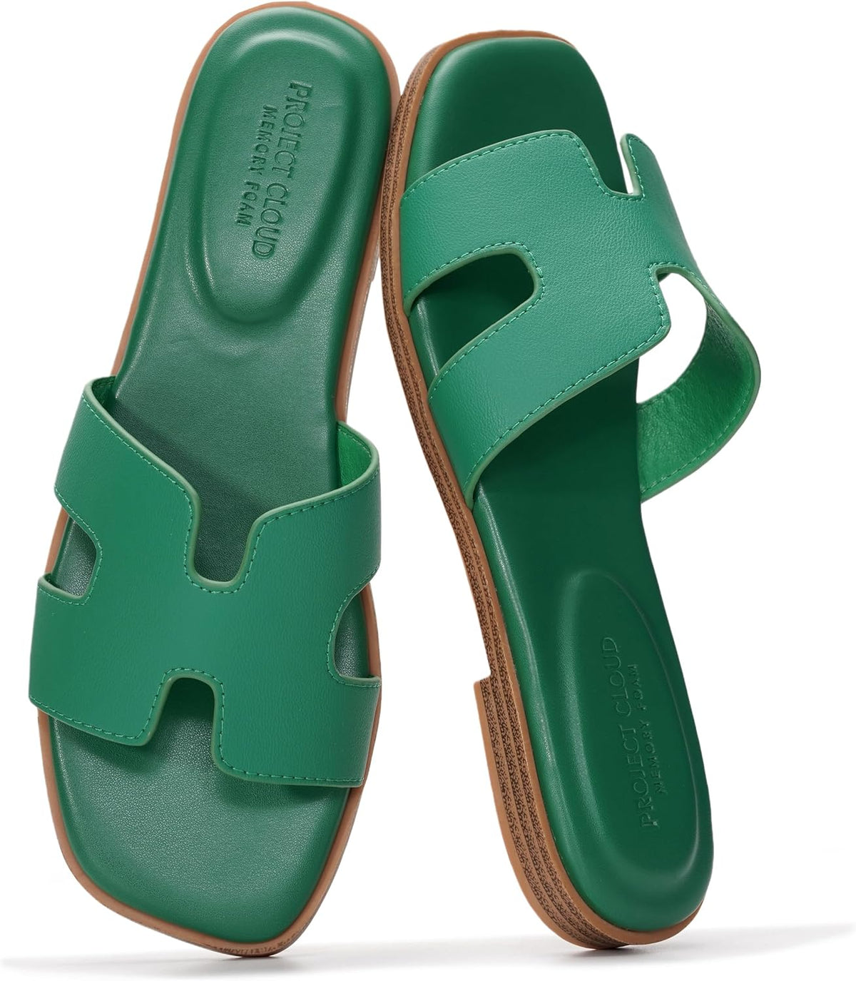 Genuine Leather Sandals with Memory Foam Insole for Women