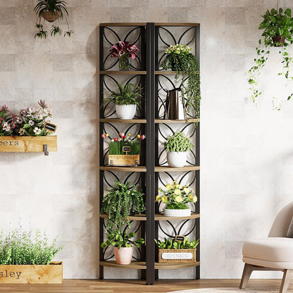 6-Tier Corner Shelf - Space-Saving Vertical Storage Tower