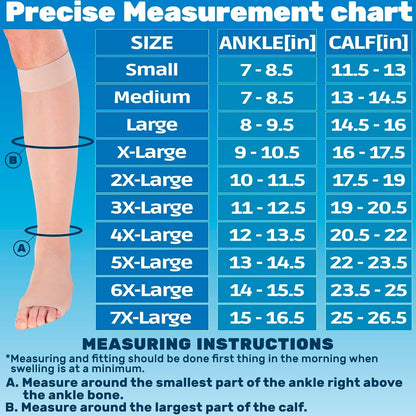 Women's Knee High Compression Socks 15-20mmHg | Made in USA