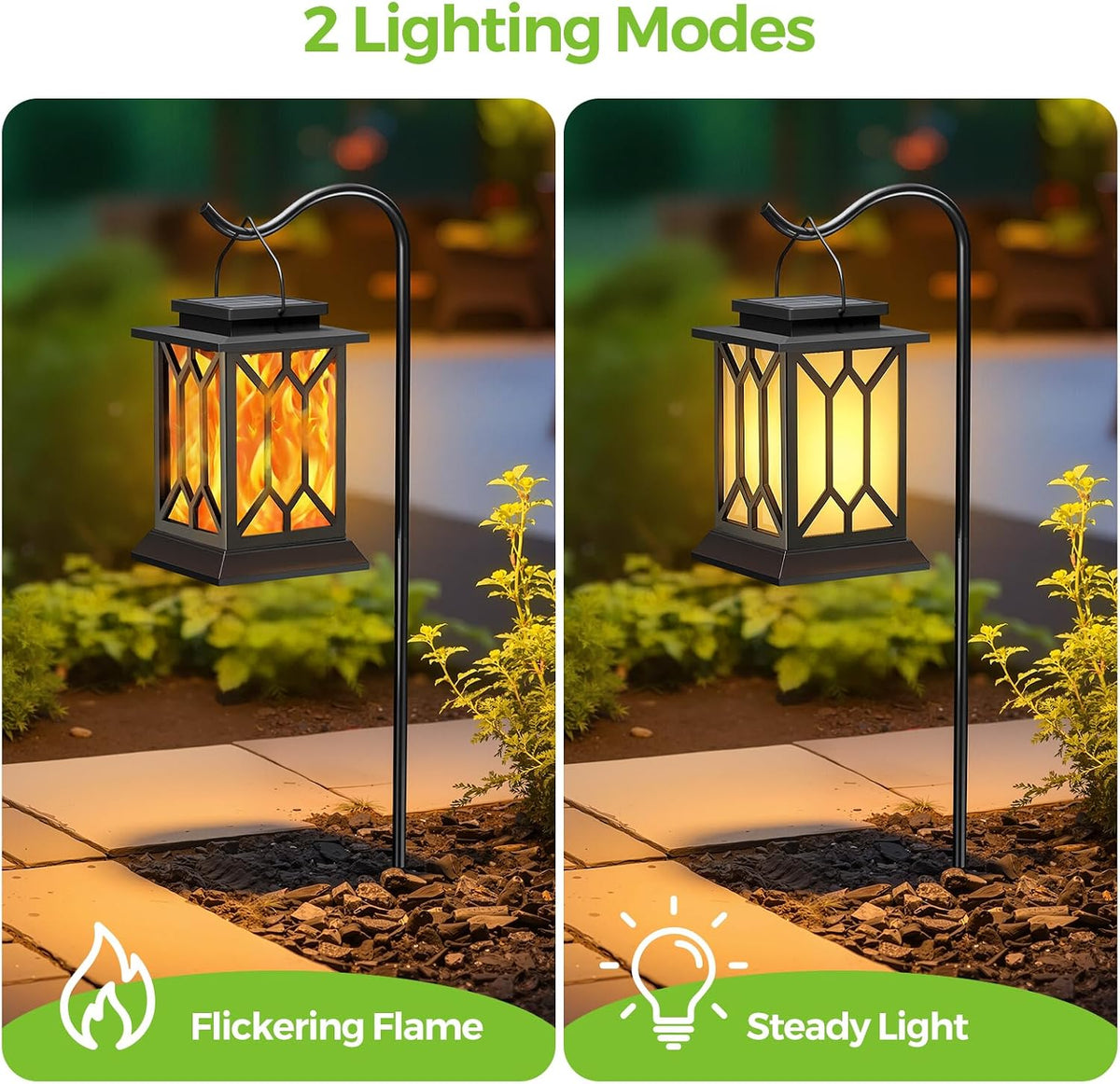 Solar Hanging Lanterns Outdoor Waterproof - 2 & 4 Pack