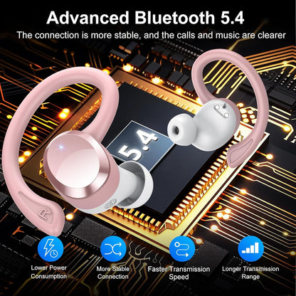 Wireless Sport Earbuds with 68Hr Battery & IPX7 Waterproof