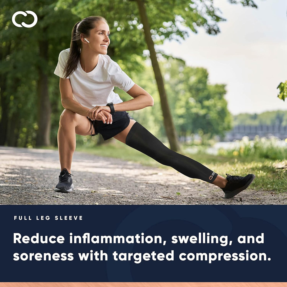 Copper-Infused Knee Compression Sleeve – Leg Support Brace