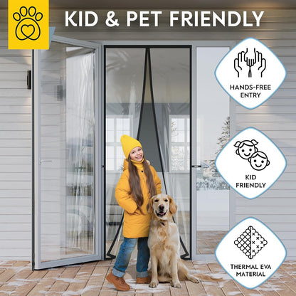 Magnetic Thermal Insulated Door Curtain - Winter Door Cover