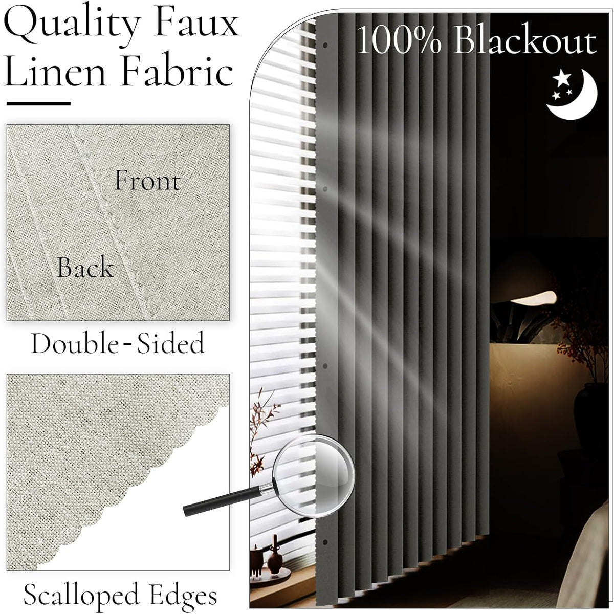 Blackout Magnetic Folding Door Curtain - Room Divider Panel