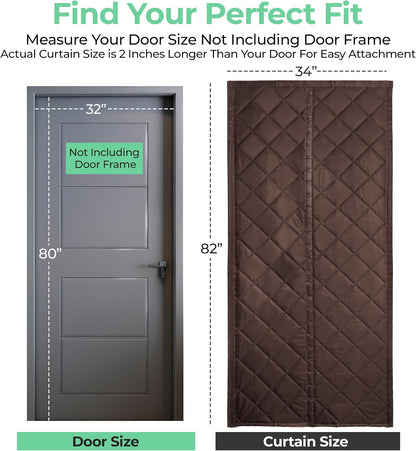 Magnetic Thermal Insulated Door Curtain – Triple Layer