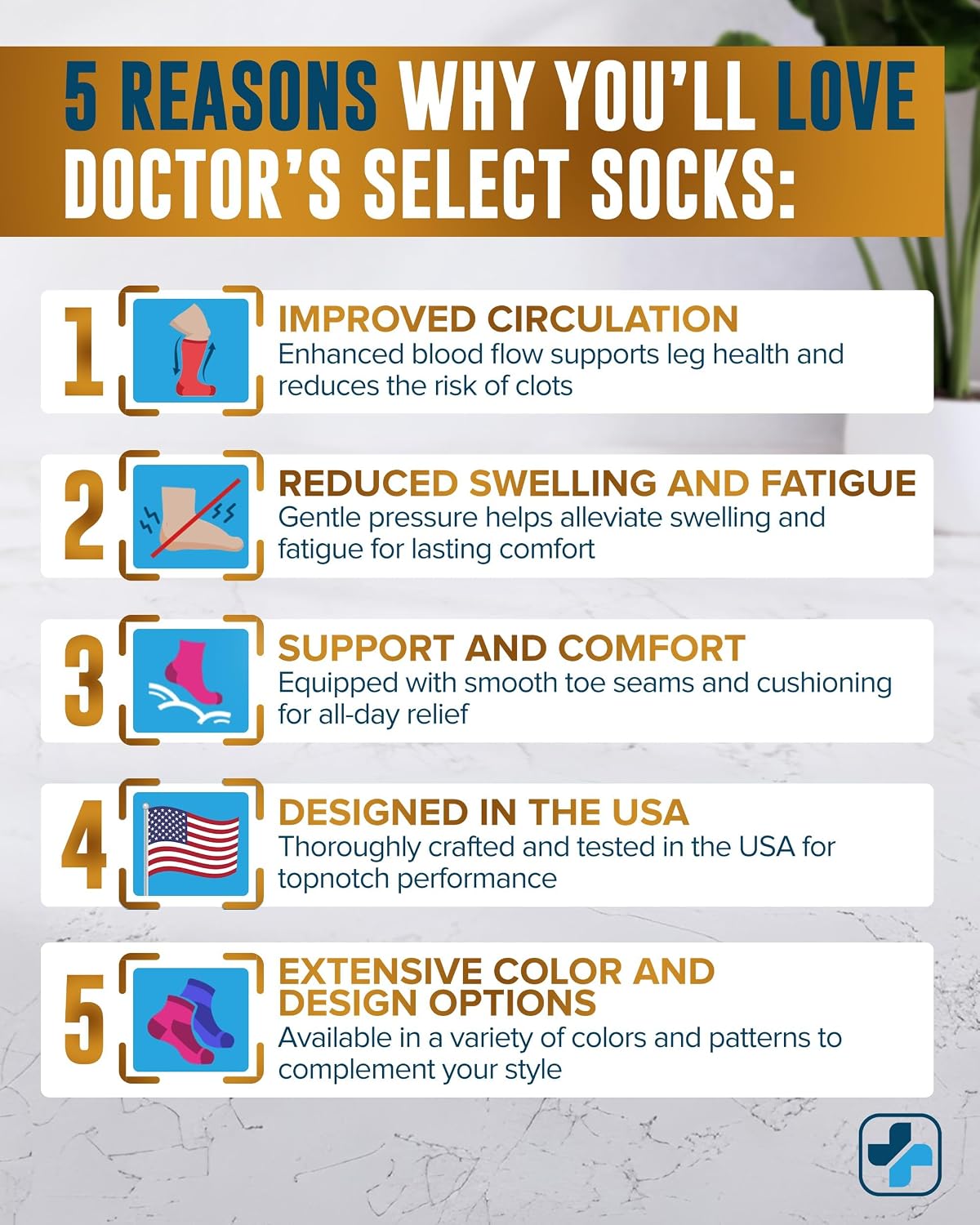 Copper Plus Size Wide Calf Compression Socks 20-30mmHg - 2 Pairs