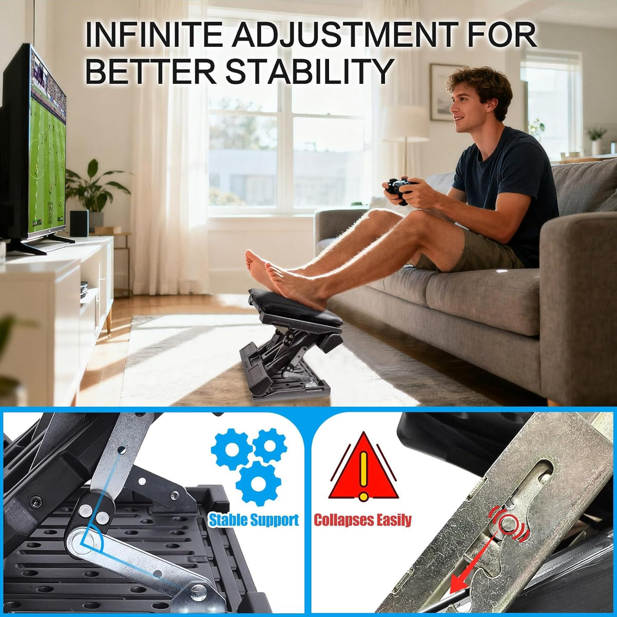 Adjustable Foot Rest for Desk - Ergonomic Support