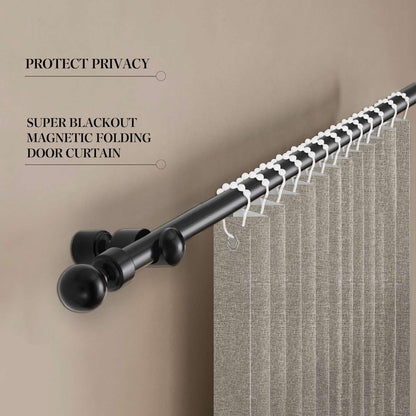 Blackout Magnetic Folding Door Curtain - Accordion Style