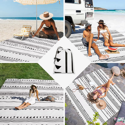 Extra Large Waterproof Sandproof Beach Blanket 110×118 inch