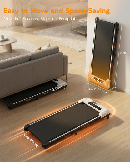 Walking Pad Treadmill with Incline - Portable Under Desk