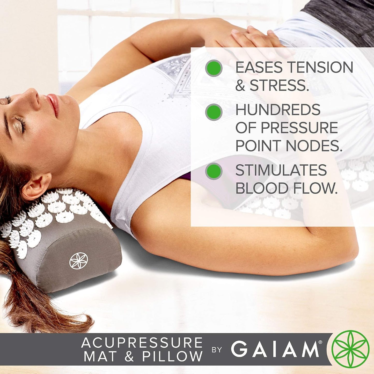 Acupressure Mat & Pillow Set for Neck, Shoulder & Back
