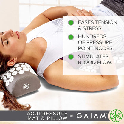 Acupressure Mat & Pillow Set for Neck, Shoulder & Back