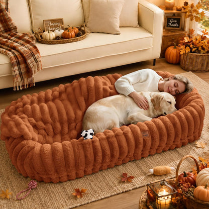 Human Dog Bed - Orthopedic Foam Nap Bed with Washable Cover