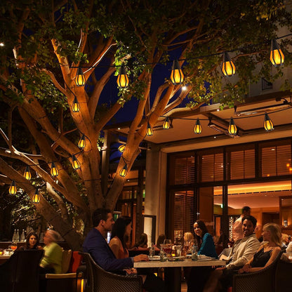 Solar String Lights – Flickering Flame Outdoor Patio Lights