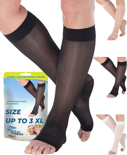 Women's Knee High Compression Socks 15-20mmHg | Made in USA