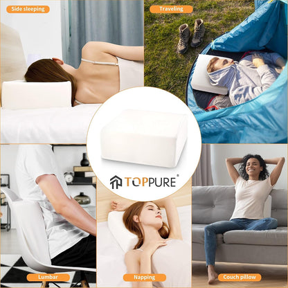 Travel Cube Memory Foam Pillow for Side Sleepers