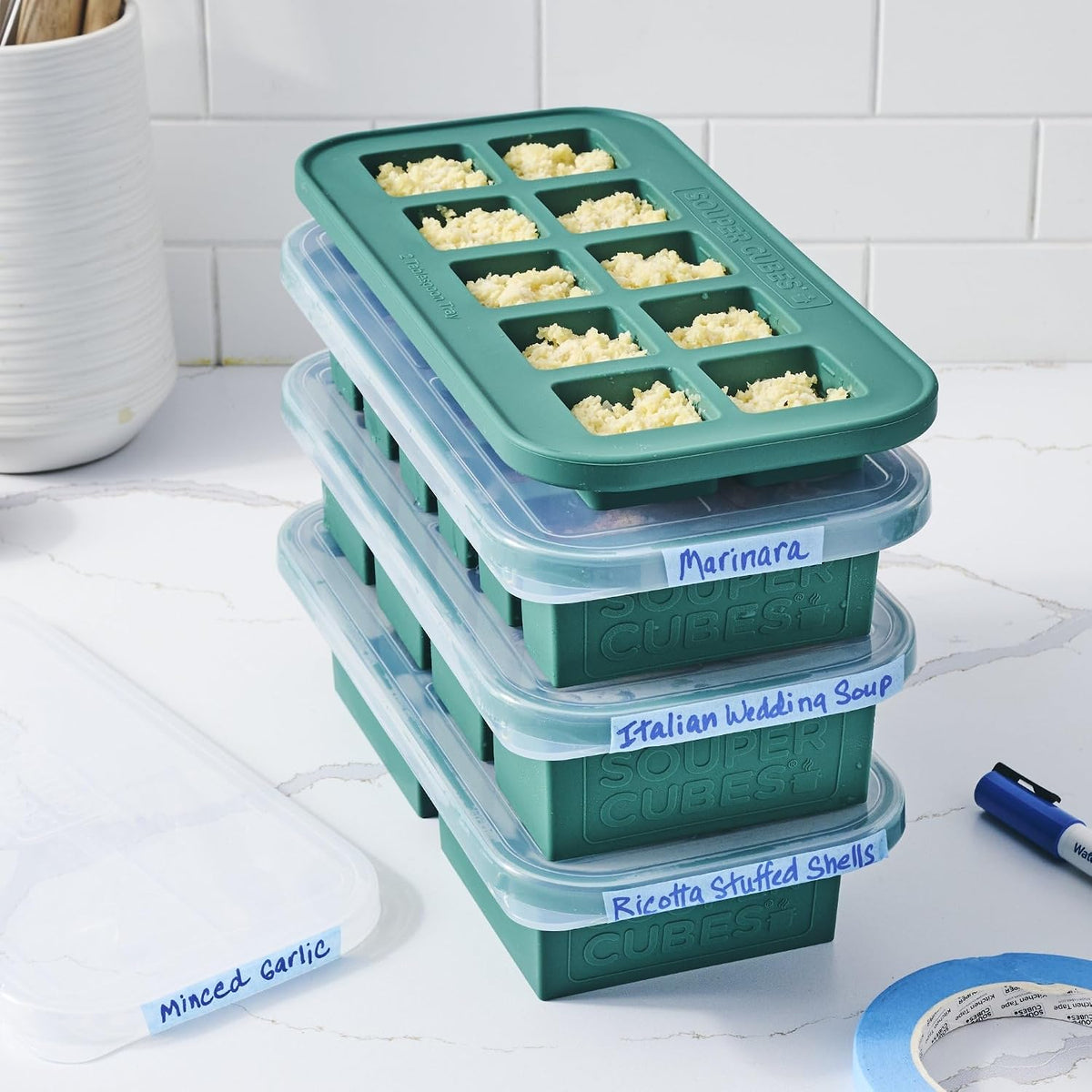 Premium Silicone Freezer Mold Gift Set - Meal Prep System