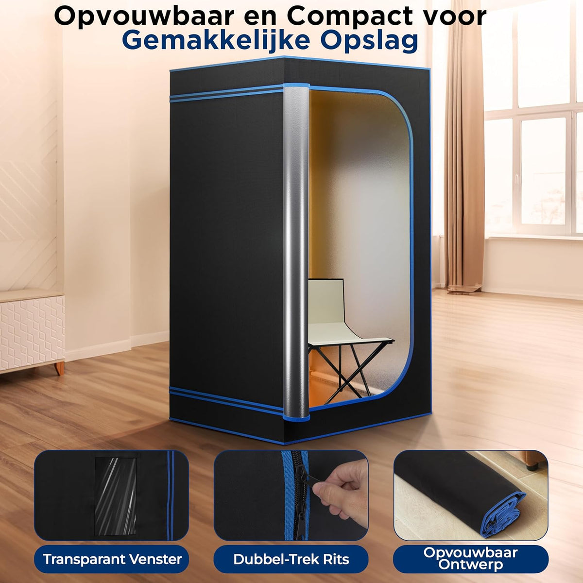 Portable Infrared Sauna Tent with Heated Footpad & Remote