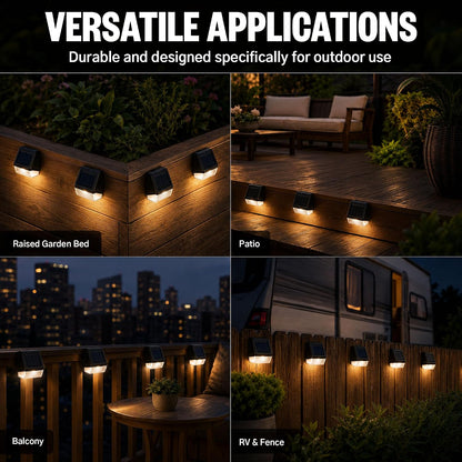 Magnetic Solar Lights for Raised Garden Beds - 6 Pack
