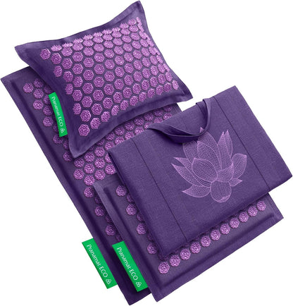 Premium Acupressure Mat Set with Pillow & Bag - European Made