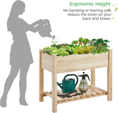 Elevated Wooden Raised Garden Bed with Legs | Multiple Sizes