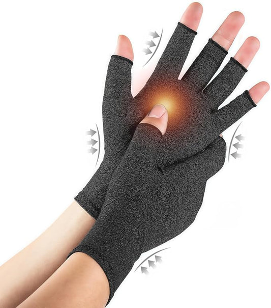 Fingerless Compression Gloves for Hand Support & Circulation
