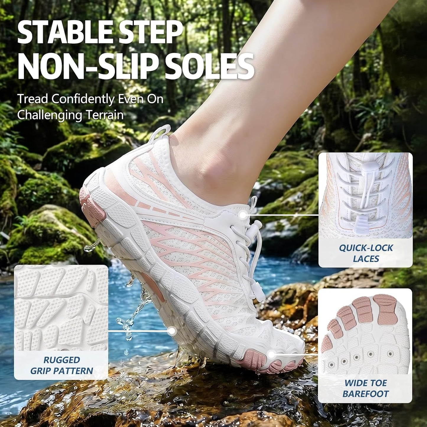 Barefoot Shoes Wide Toe Box Zero Drop Grounding Water Sneakers