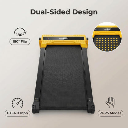 Dual-Sided Incline Massage Walking Pad with 5% Manual Incline