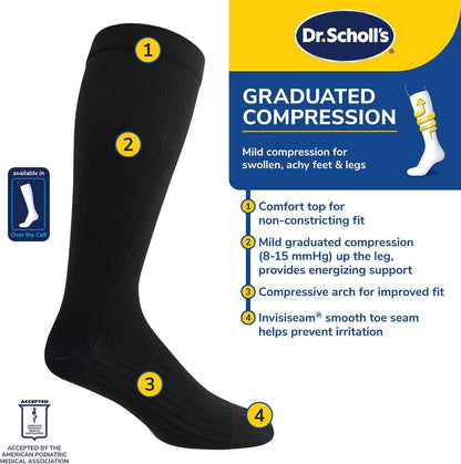Men's Graduated Compression Over-the-Calf Socks - 2 & 3 Pack