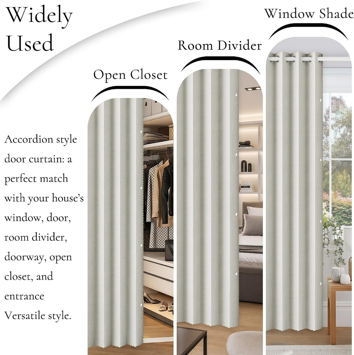 Blackout Magnetic Folding Door Curtain - Room Divider Panel