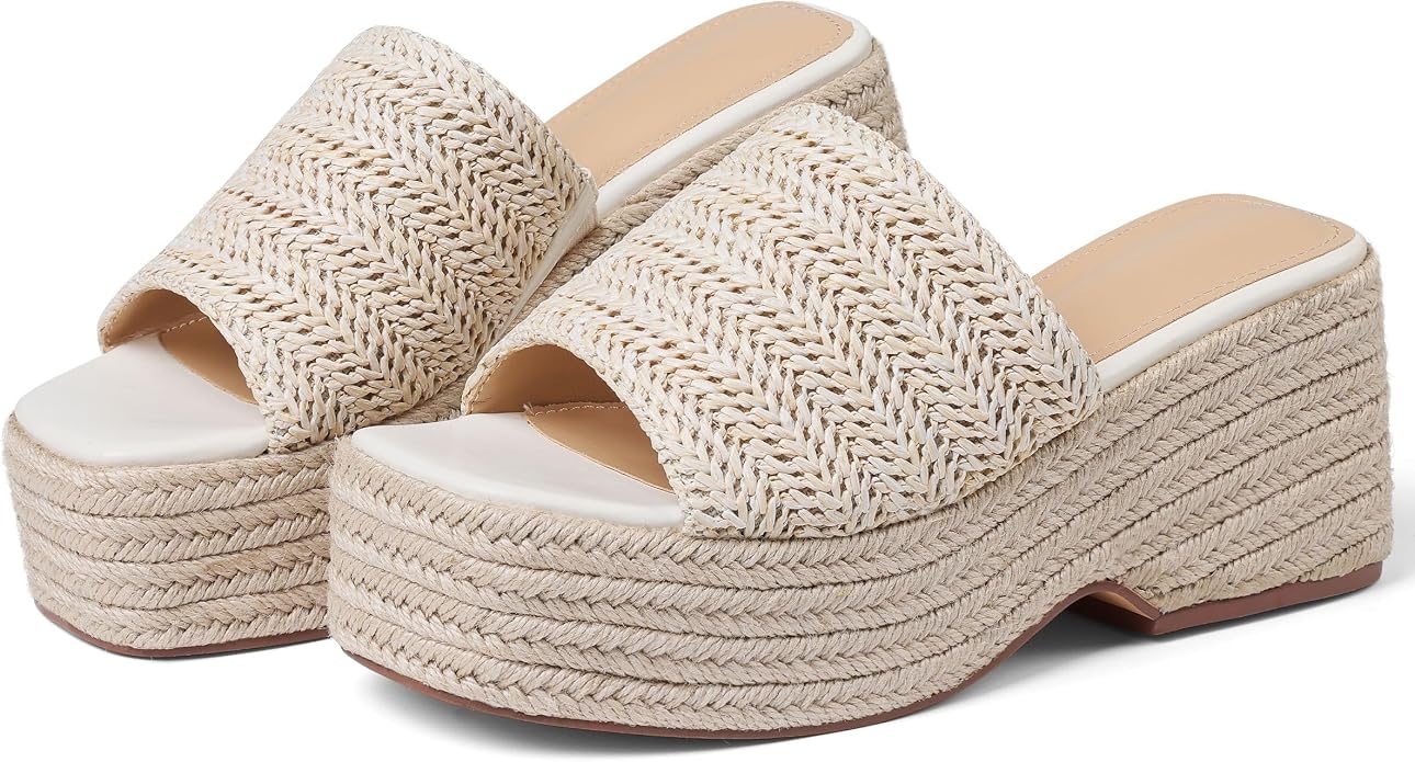 Platform Espadrille Wedge Sandals for Women | Bohemian Slides