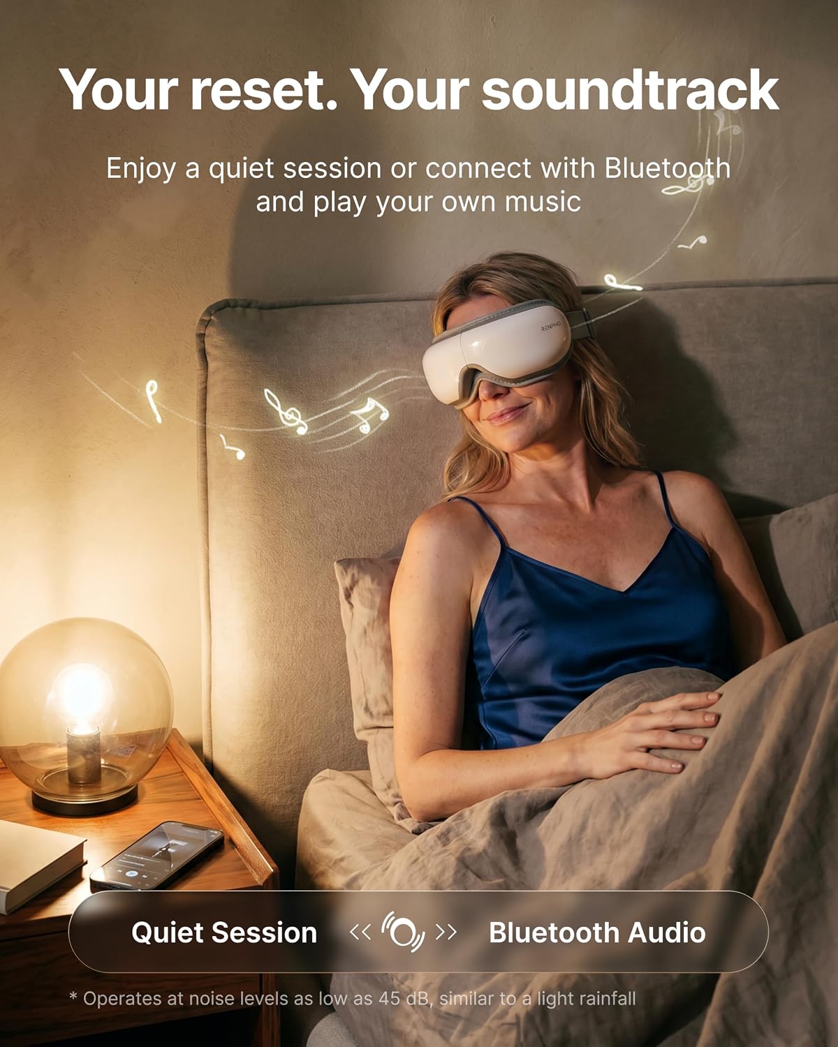 Heated Eye Massager with Compression & Voice Control