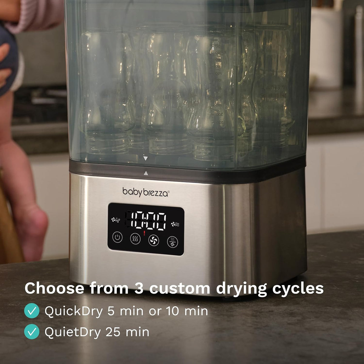 10-Minute Bottle Sterilizer & Dryer - Fits 8 Bottles